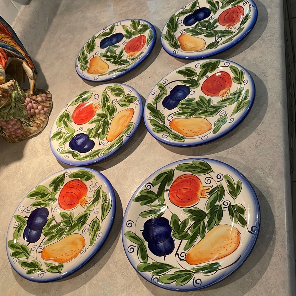 Zrike hand painted plates